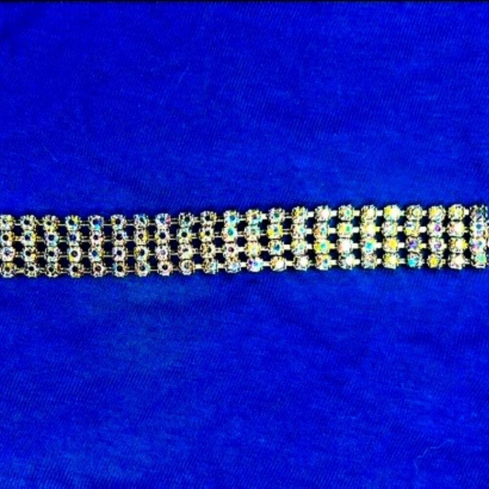 Vintage Iridescent Rhinestone Bracelet